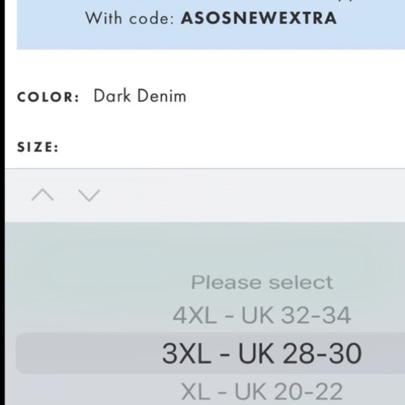 Asos plus size 28/32 black pull on pants - Picture 5 of 5